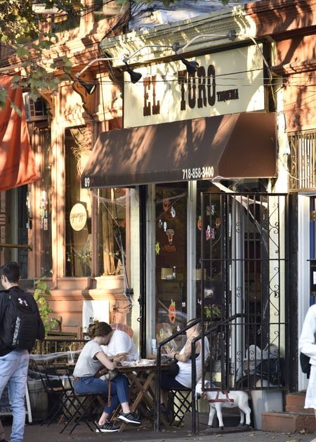 Brooklyn cafe street scene Brooklyn cafe street scene